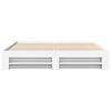 vidaXL Cadre de lit sans matelas blanc 200x200 cm bois d'ing&eacute;nierie