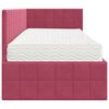 vidaXL Cadre de lit d'angle avec matelas 2 pcs Vert Velours
