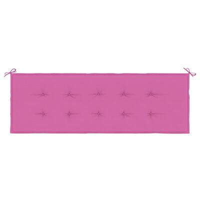 vidaXL Coussin de banc de jardin rose 150x50x3 cm tissu oxford