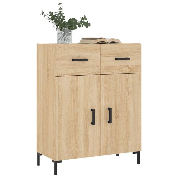 vidaXL Buffet ch&ecirc;ne sonoma 69,5x34x90 cm bois d'ing&eacute;nierie