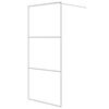 vidaXL Paroi de douche Blanc 90x195 cm Verre ESG transparent
