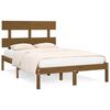vidaXL Cadre de lit Marron miel Bois massif 140x200 cm