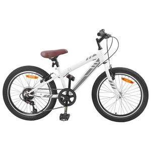 vidaXL V&eacute;lo de Montagne 20 Pouces 6-Vitesse pour 5-8 ans Blanc
