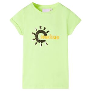 vidaXL T-shirt pour enfants jaune n&eacute;on 116