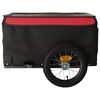 vidaXL Remorque de v&eacute;lo noir et rouge 30 kg fer