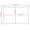 vidaXL Voile de parasol tissu oxford rectangulaire 2,5x5 m blanc