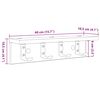 vidaXL Porte-manteau mural Gris b&eacute;ton 40 x 10,5 x 10,5 cm