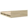 vidaXL Cadre de lit avec tiroirs sans matelas ch&ecirc;ne sonoma 135x190 cm