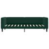 vidaXL Lit de jour avec gigogne sans matelas vert fonc&eacute; 80x200 cm