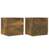 vidaXL Tables de chevet 2 pcs Ch&ecirc;ne fum&eacute; 40x39x40 cm