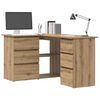 vidaXL Bureau d'angle chêne artisanal 145x100x76 cm bois d'ingénierie