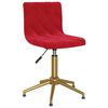 vidaXL Chaises pivotantes &agrave; manger lot de 2 bordeaux velours