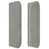 vidaXL T&ecirc;te de lit avec oreilles Gris clair 147x16x78/88 cm Velours