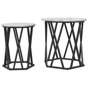 vidaXL Table basse 2 pc Gris Sonoma 50 x 50 x 50 cm