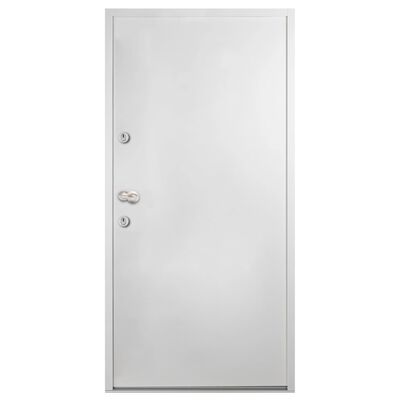 vidaXL Porte d'entrée Aluminium Blanc 90x200 cm