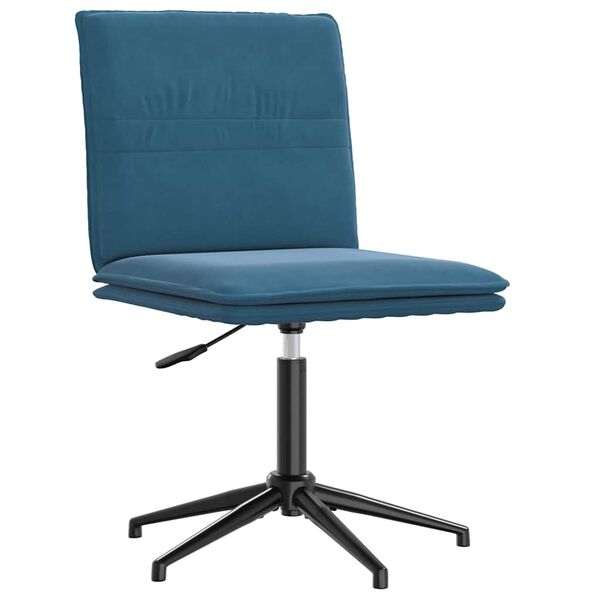 vidaXL Chaises &agrave; manger lot de 2 Bleu Velours