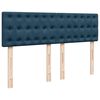 vidaXL Sommier &agrave; lattes de lit et matelas bleu 140x190 cm velours