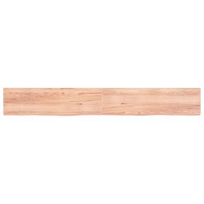 vidaXL Comptoir de salle de bain marron 220x30x(2-4) cm bois traité