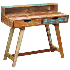 vidaXL Bureau Bois de r&eacute;cup&eacute;ration massif