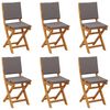 vidaXL Chaises de bistrot d'ext&eacute;rieur 6 pcs Gris fonc&eacute; 38 x 46 x 85 cm