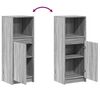 vidaXL Buffet avec LED sonoma gris 38x34x100 cm bois d'ing&eacute;nierie