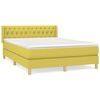 vidaXL Sommier &agrave; lattes de lit avec matelas Vert 140x190 cm Tissu