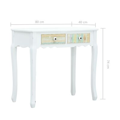 vidaXL Table console Blanc 80x40x74 cm Bois