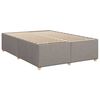 vidaXL Sommier &agrave; lattes de lit avec matelas Taupe 160x200 cm Tissu