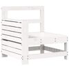 vidaXL Salon de jardin 7 pcs blanc bois de pin massif