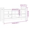 vidaXL Banc d'entr&eacute;e Gris 110x40x60 cm Bois de pin massif
