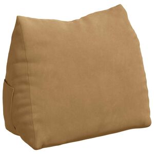vidaXL Coussin de Dos Marron 60 x 20 x 50 cm Tissu en velours c&ocirc;tel&eacute;
