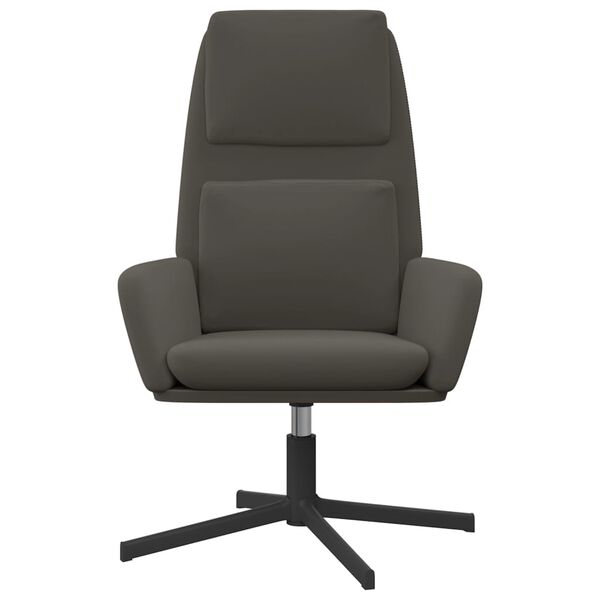 vidaXL Chaise de relaxation Gris fonc&eacute; Velours