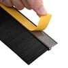 vidaXL Brosses de porte adh&eacute;sives 12 pcs Marron 100 cm