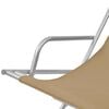 vidaXL Chaises inclinables de terrasse lot de2 Acier Taupe