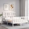 vidaXL Cadre de lit sans matelas blanc 140x190 cm bois de pin massif