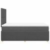 vidaXL Sommier &agrave; lattes de lit avec matelas Gris fonc&eacute; 120x200cm Tissu