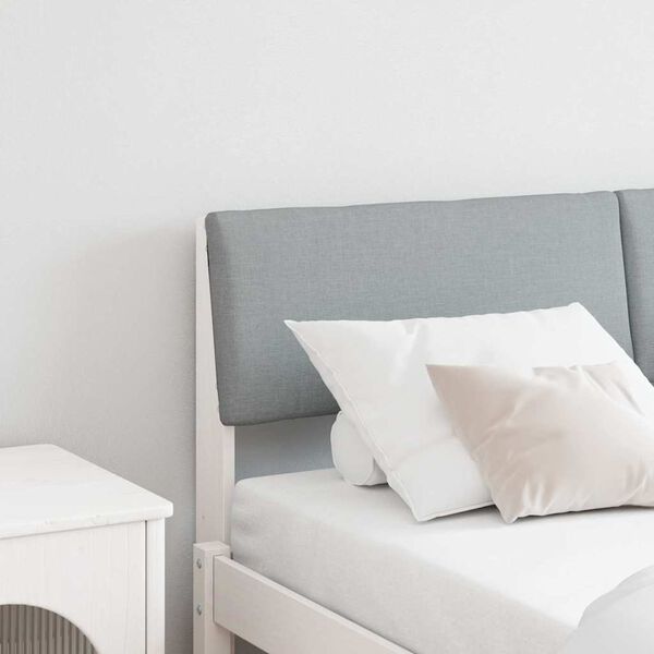 vidaXL Tête de lit capitonnée Gris clair 135 cm Pin massif