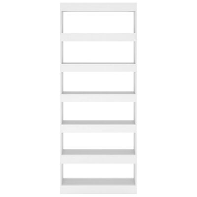 vidaXL Bibliothèque/Séparateur de pièce blanc bois d'ingénierie