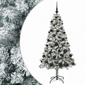 vidaXL Arbre de No&euml;l Artificiel avec Boule 120 cm 150 LED Blanc chaud