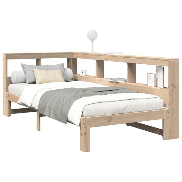 vidaXL Lit biblioth&egrave;que sans matelas 75x190 cm bois de pin massif