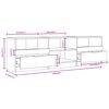 vidaXL Meuble TV Blanc 150x33,5x45 cm Bois d'ing&eacute;nierie