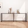 vidaXL Table console Transparent 220x35x75,5 cm Verre tremp&eacute;