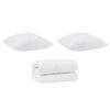 vidaXL Couette avec oreiller 3 pcs Blanc Microfibre