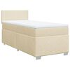 vidaXL Sommier &agrave; lattes de lit avec matelas Cr&egrave;me 100x200 cm Tissu