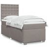vidaXL Sommier &agrave; lattes de lit avec matelas Taupe 90x190 cm Tissu