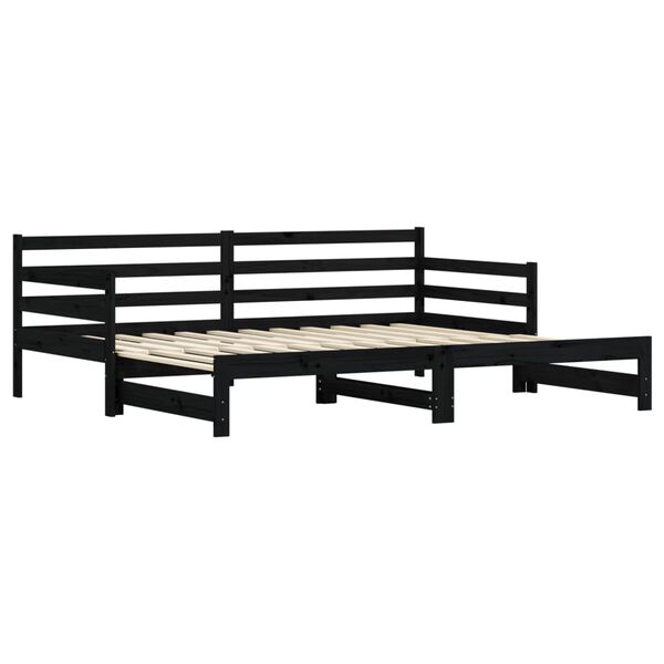 vidaXL Lit de jour et lit gigogne sans matelas 90x190 cm bois massif