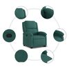 vidaXL Fauteuil inclinable vert fonc&eacute; tissu