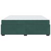 vidaXL Cadre de lit avec matelas Vert fonc&eacute; 200 x 200 cm tissu