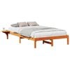 vidaXL Cadre de lit Brun cire 140 x 190 cm Pin massif