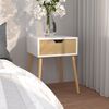 vidaXL Table de chevet Blanc ch&ecirc;ne sonoma 40x40x56cm Bois d'ing&eacute;nierie